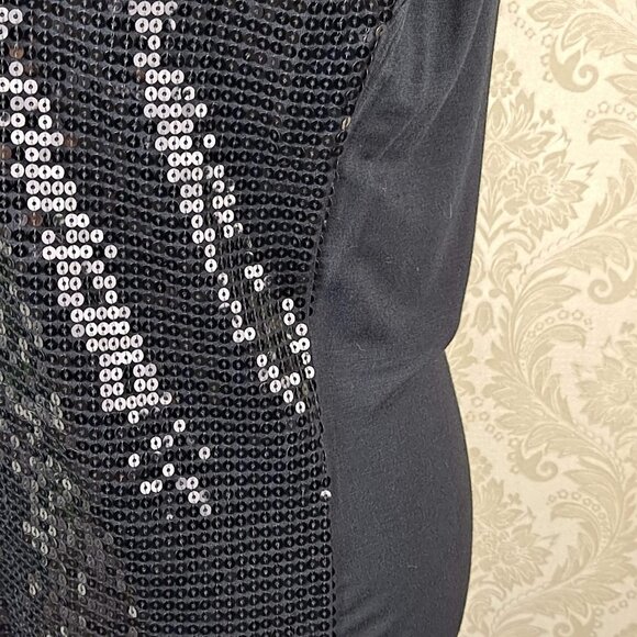 Metaphor Size Medium Black T-shirt with Black Sequin Front Cap Sleeve NWOT - Picture 6 of 11